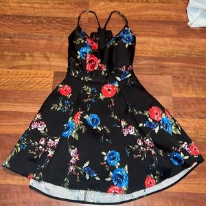Black, Red, and Blue Homecoming Dress